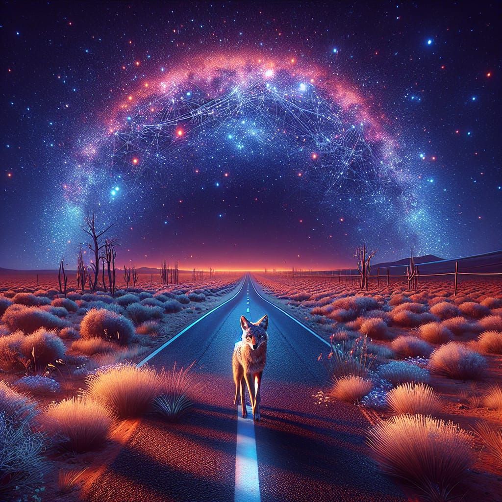 Coyote Pup in Arizona Desert