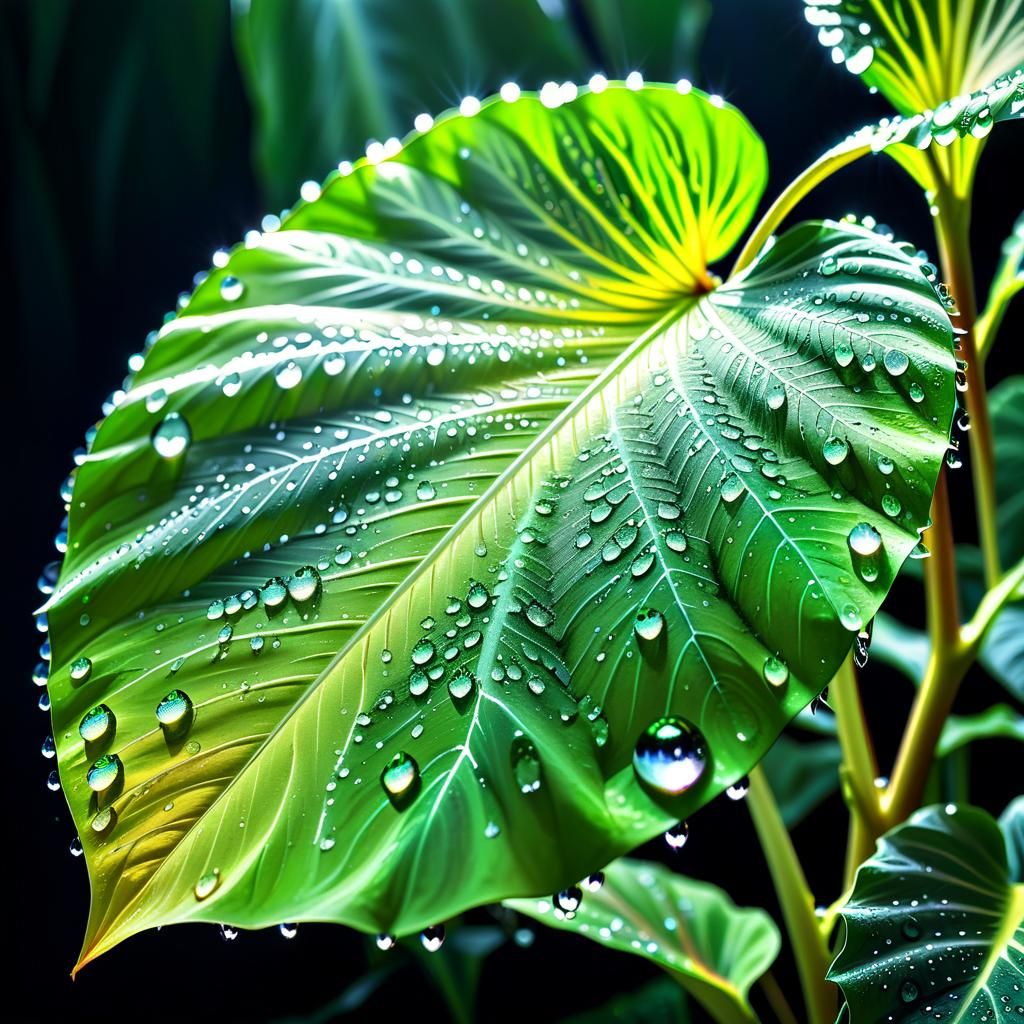 Colocasia Dew Drops <3  by @LaLaloria