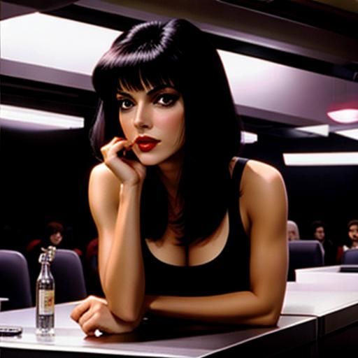 Deanna Troi as Mia Wallace in Pulp Fiction