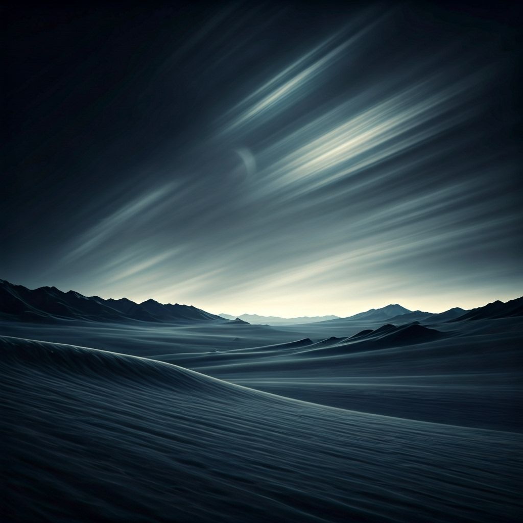 Yom Kippur Reflection in Vast, Isolated Landscape