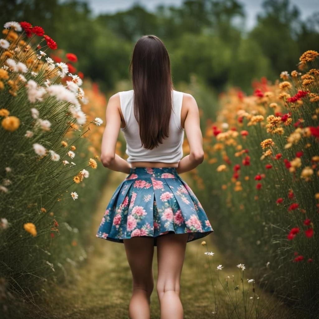 Walking among the flowers