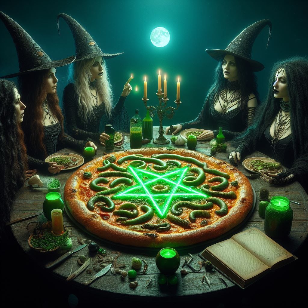 A Seance With A Cursed Pizza With Worms & Slugs For Toppings