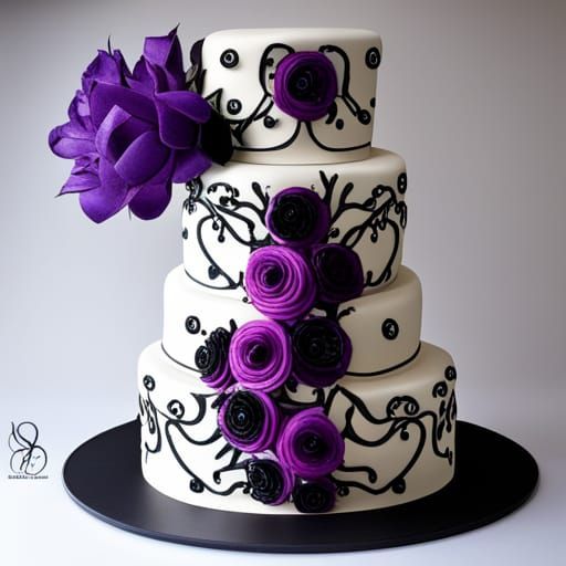 Gothic Style Wedding Cake, 03 - AI Generated Artwork - NightCafe Creator