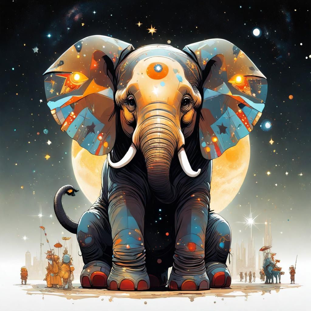 adorable little Star Elephant made