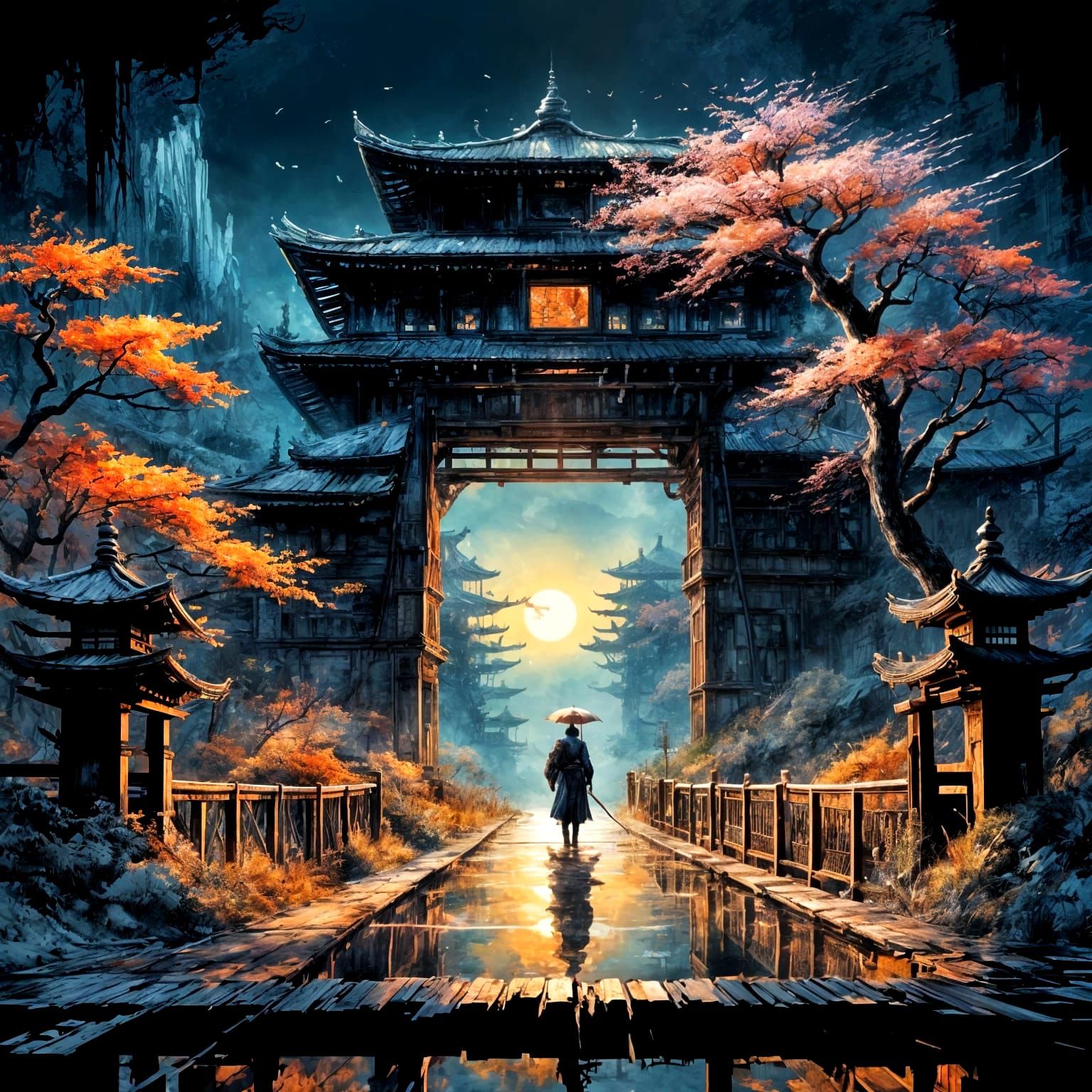 sunset bridge  by @Closeup