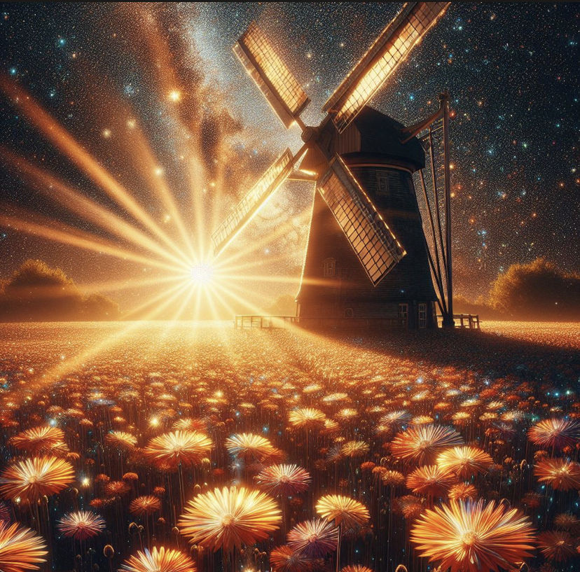 {word play} “sun” of the mill