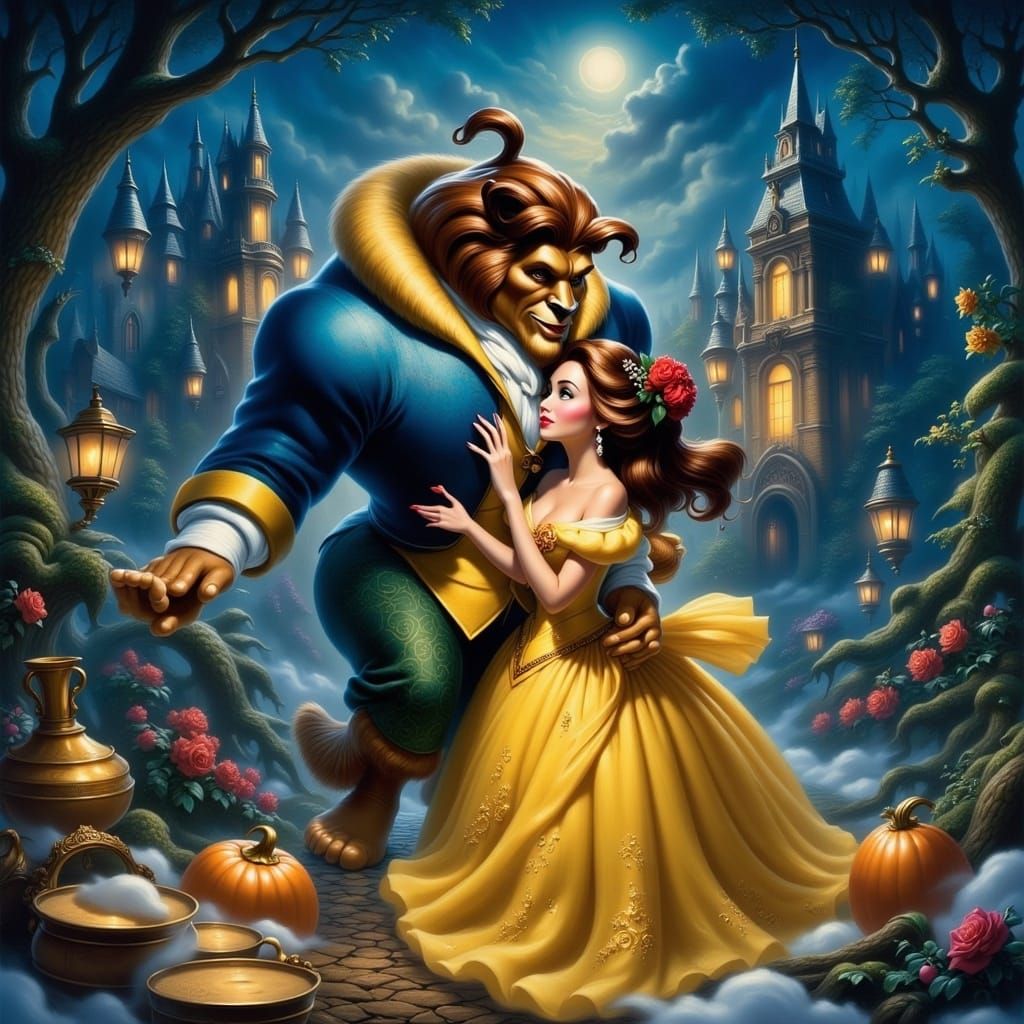 <lora:Disney Art Flux:1.0> inspired by the art of Carlos Gromo character from Disney's Beauty and the Beast