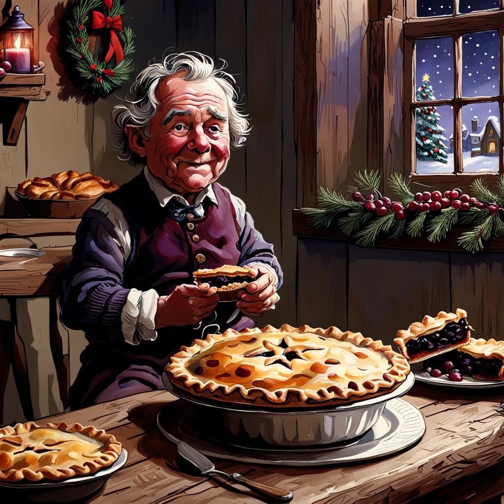 Hyperdetailed Little Jack Horner Sat In The Corner Eating His Christmas Pie He Put In His