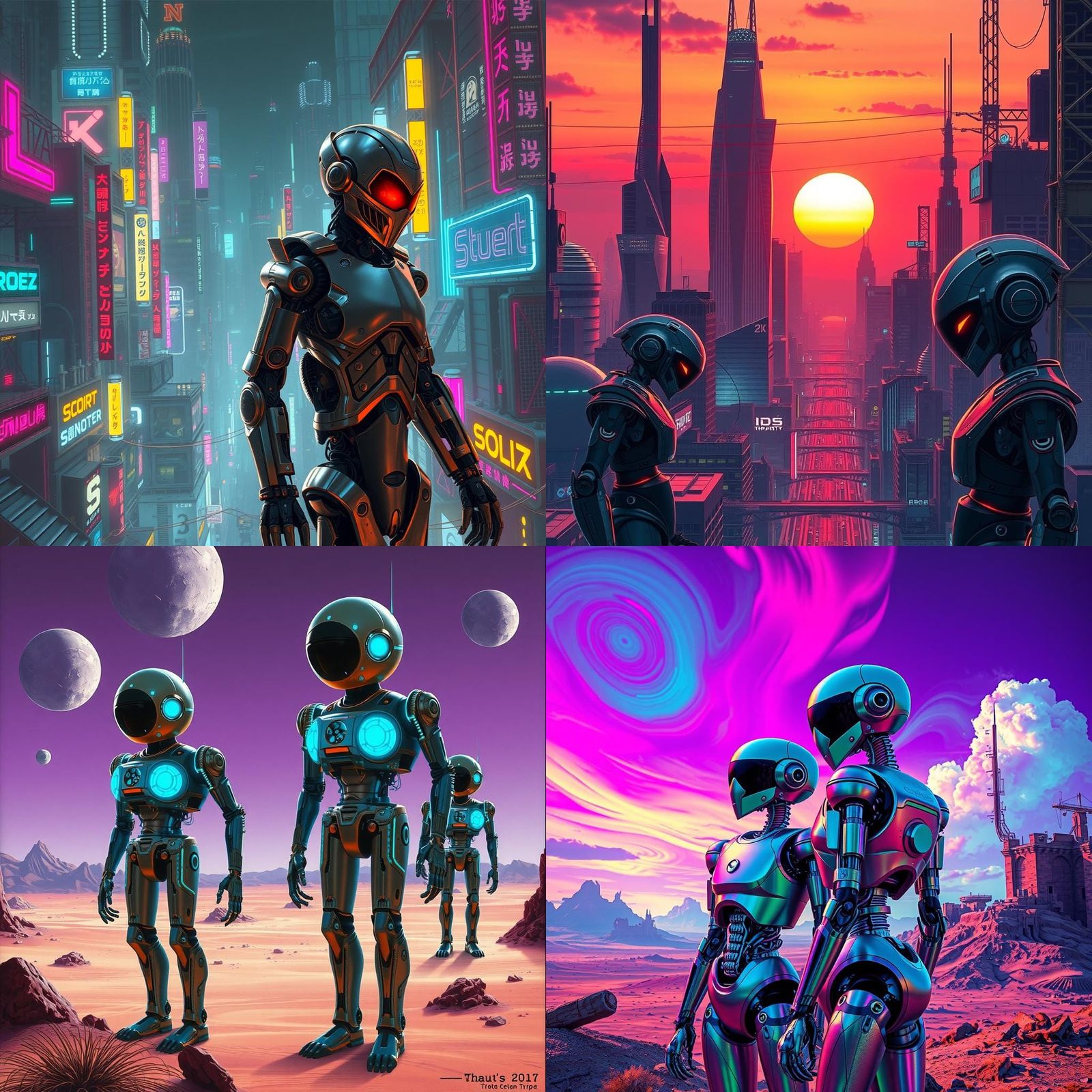 Robots and Aliens: Emoji Pattern