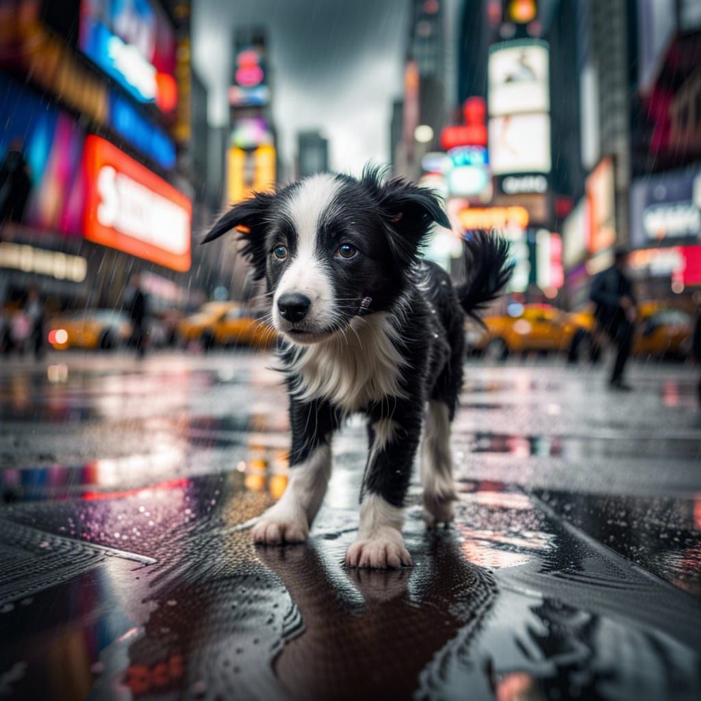 Rainy Day in the Big Apple  by @AI Gratia Artis