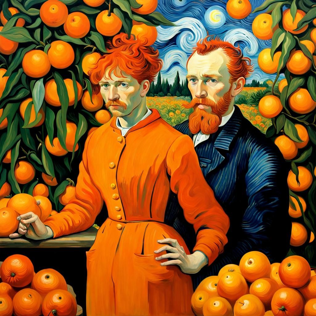 orange
façon van gogh
ton orangé
avec une vendeuse rousse  by @julien salmon