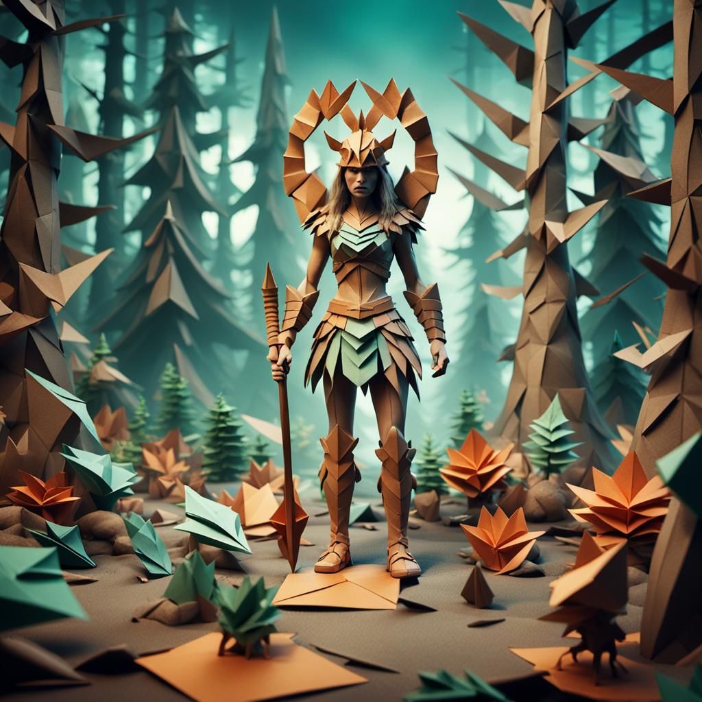 prehistoric female barbarian in the insane forest of halluci...