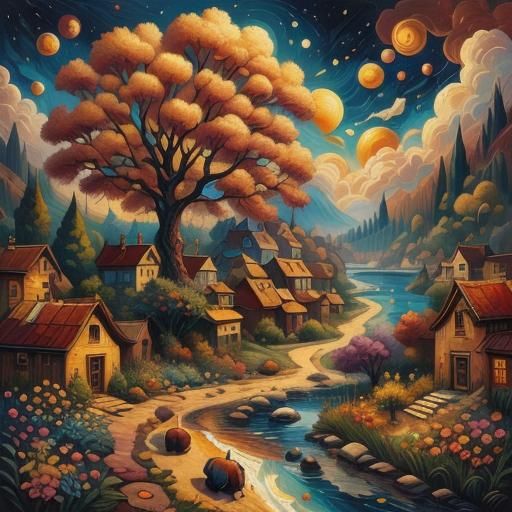 <lora:RomanticismOilSD15:0.3> <lora:VanGogh15V2:0.3> <lora:DrawAndInk15:0.3> <lora:SurrealWhimsicalSD15:0.3> <lora:Impasto15:0.3> <lora:Dong...