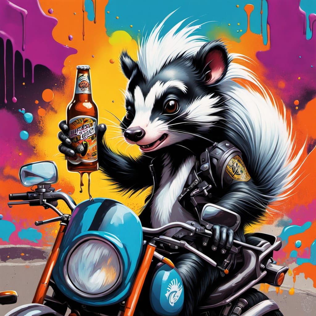 A drunk punky skunk 