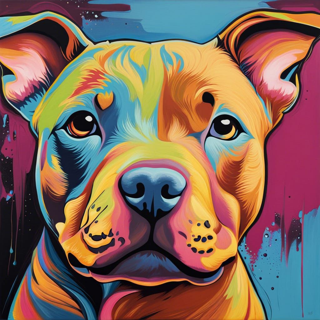 Pitbull Pup! - AI Generated Artwork - NightCafe Creator