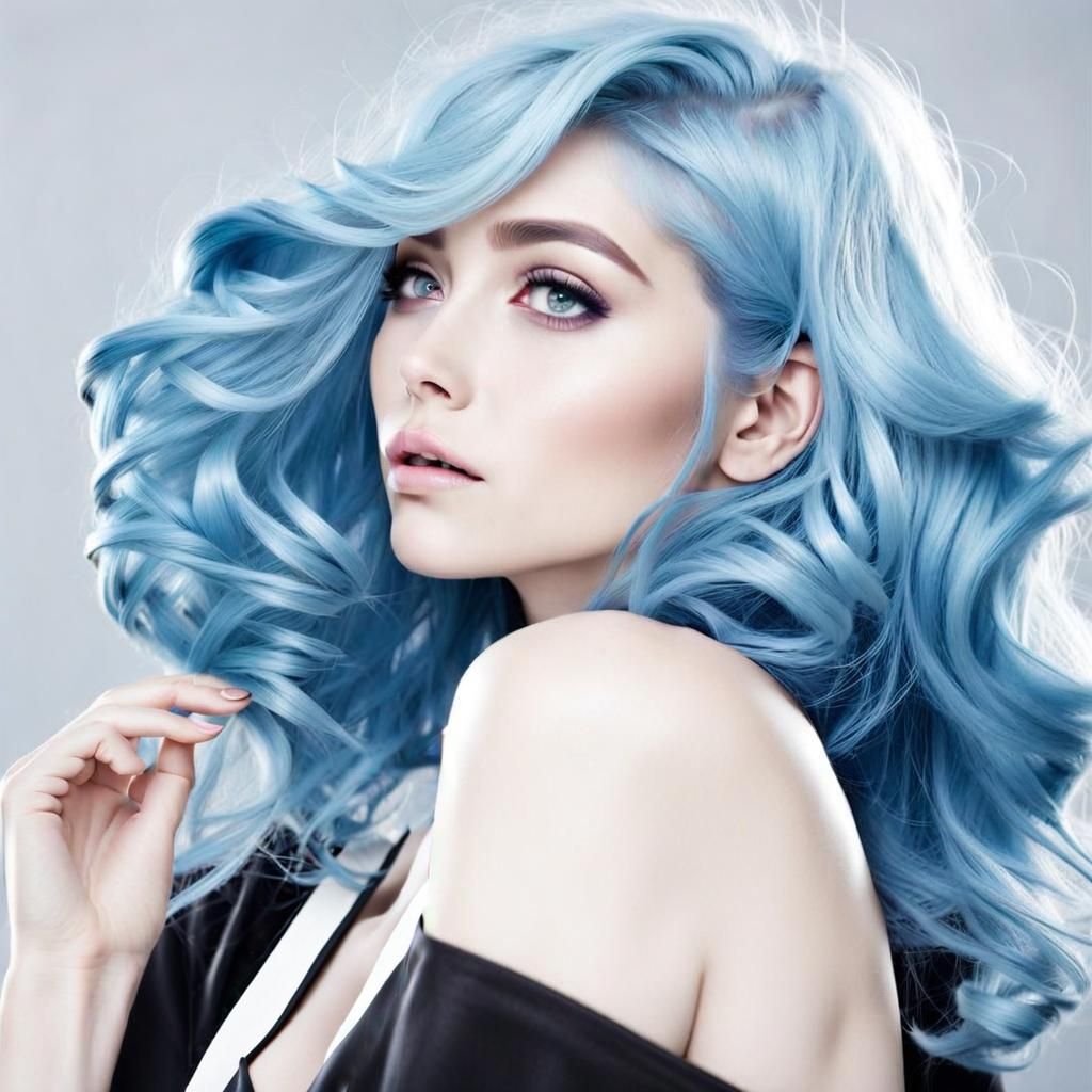 cloudy blue hair