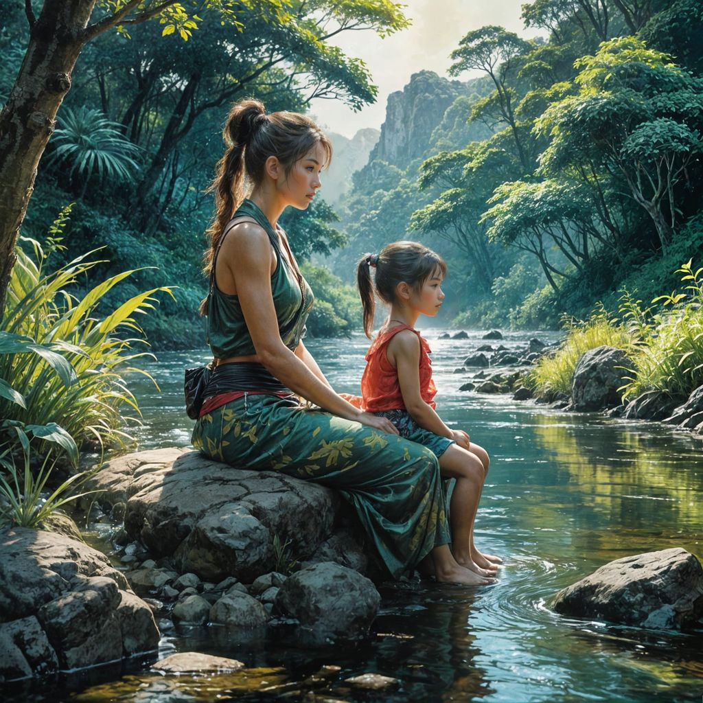 At the river   by @1cheesepuff