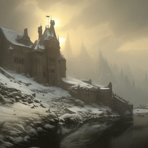castle in a tundra a masterpiece, 8k resolution, dark fantas...
