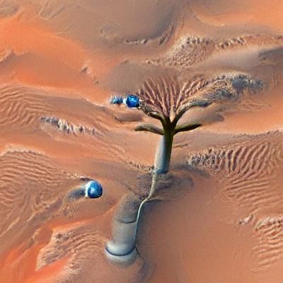 Tree growing on Mars