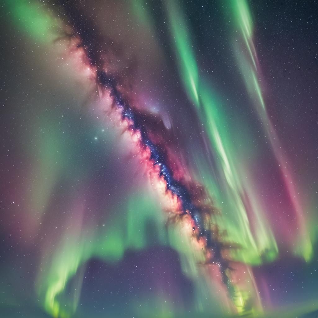 aurora borealis stars galaxies