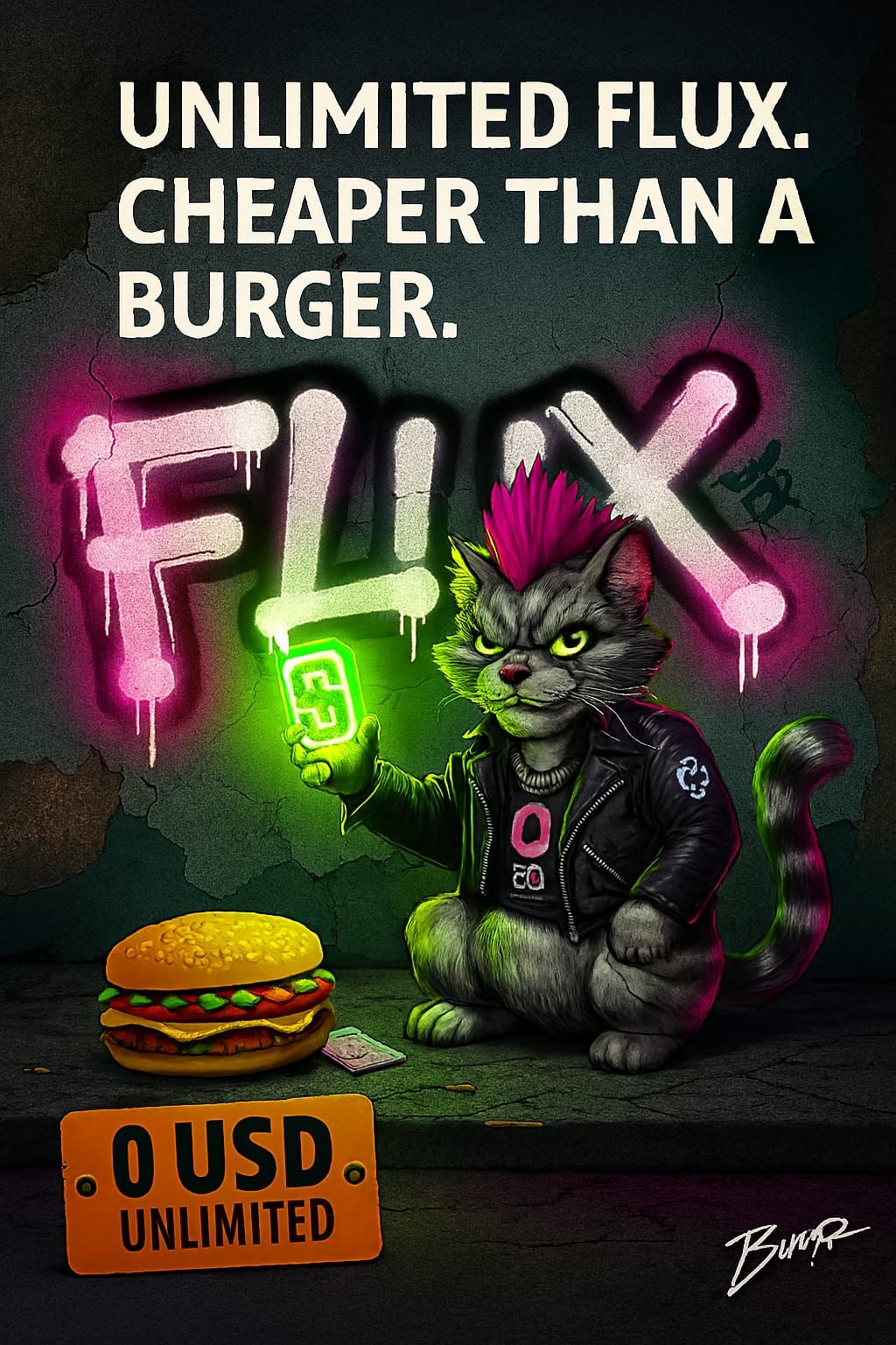 Unlimited FLUX. Cheaper than a burger.