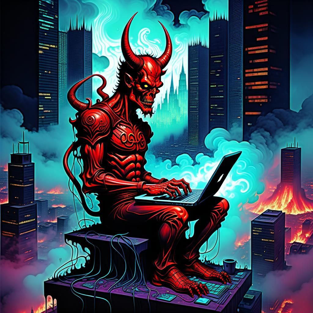 The devil using the internet