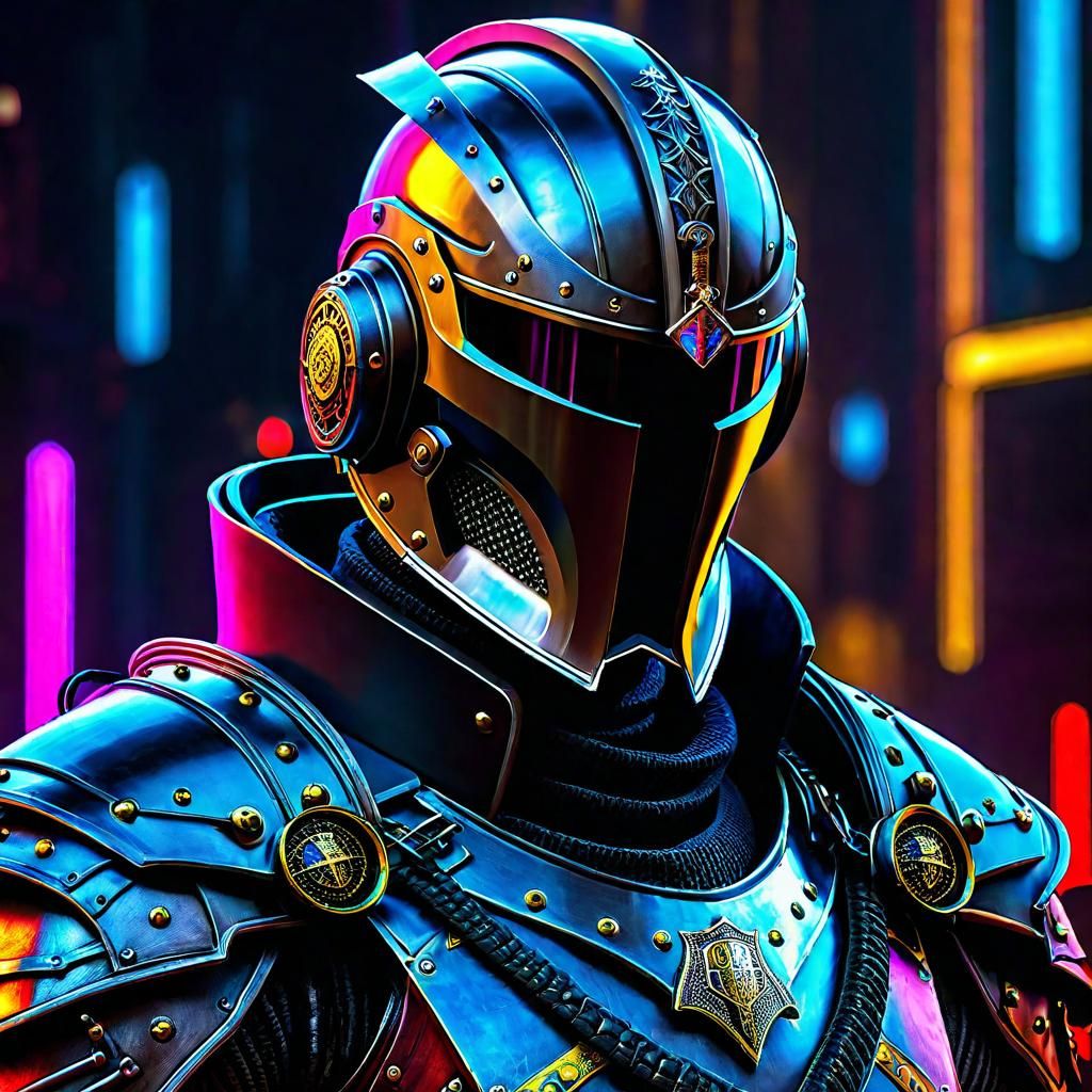 "Cyber-Medieval Knight"  by @Trells