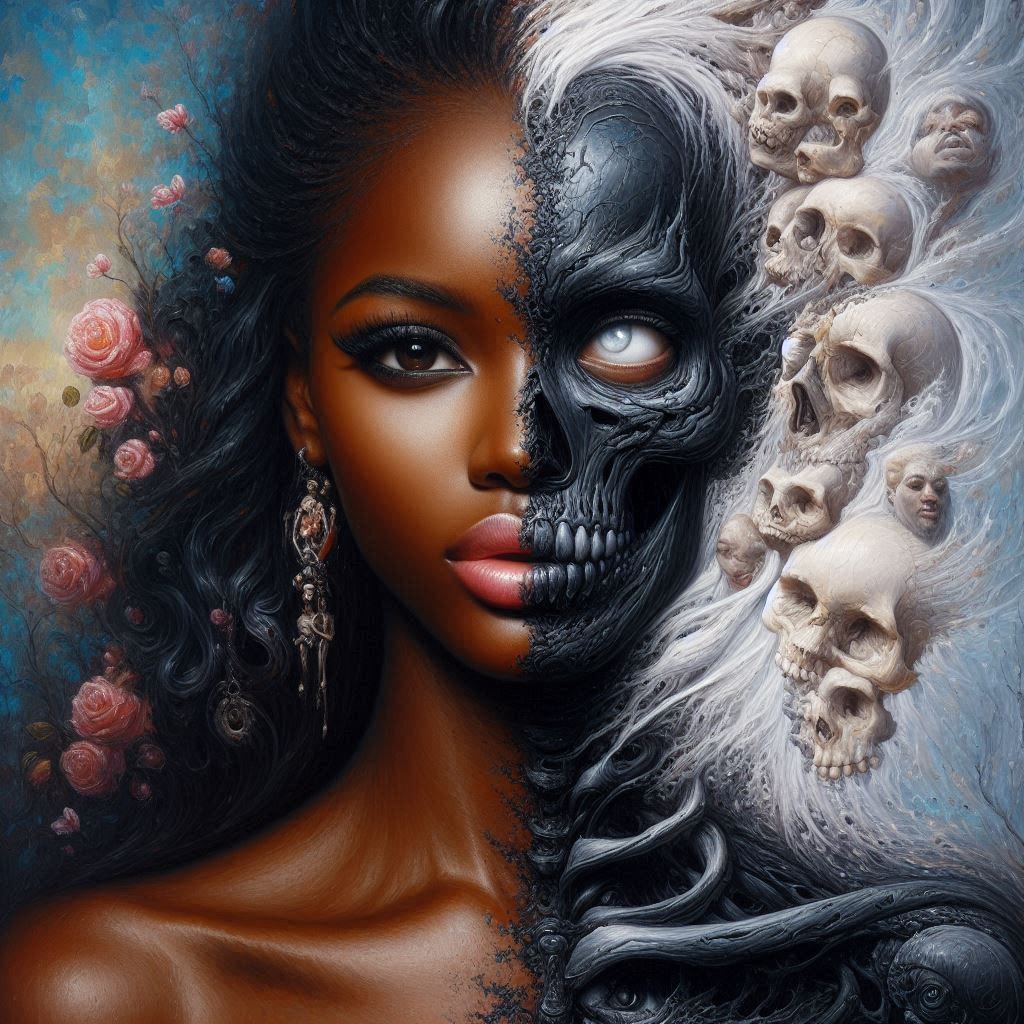 One side is Life, the other side is Death . They both inhabit the same person