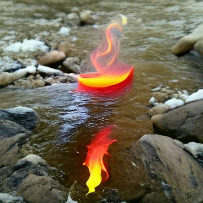 flaming river