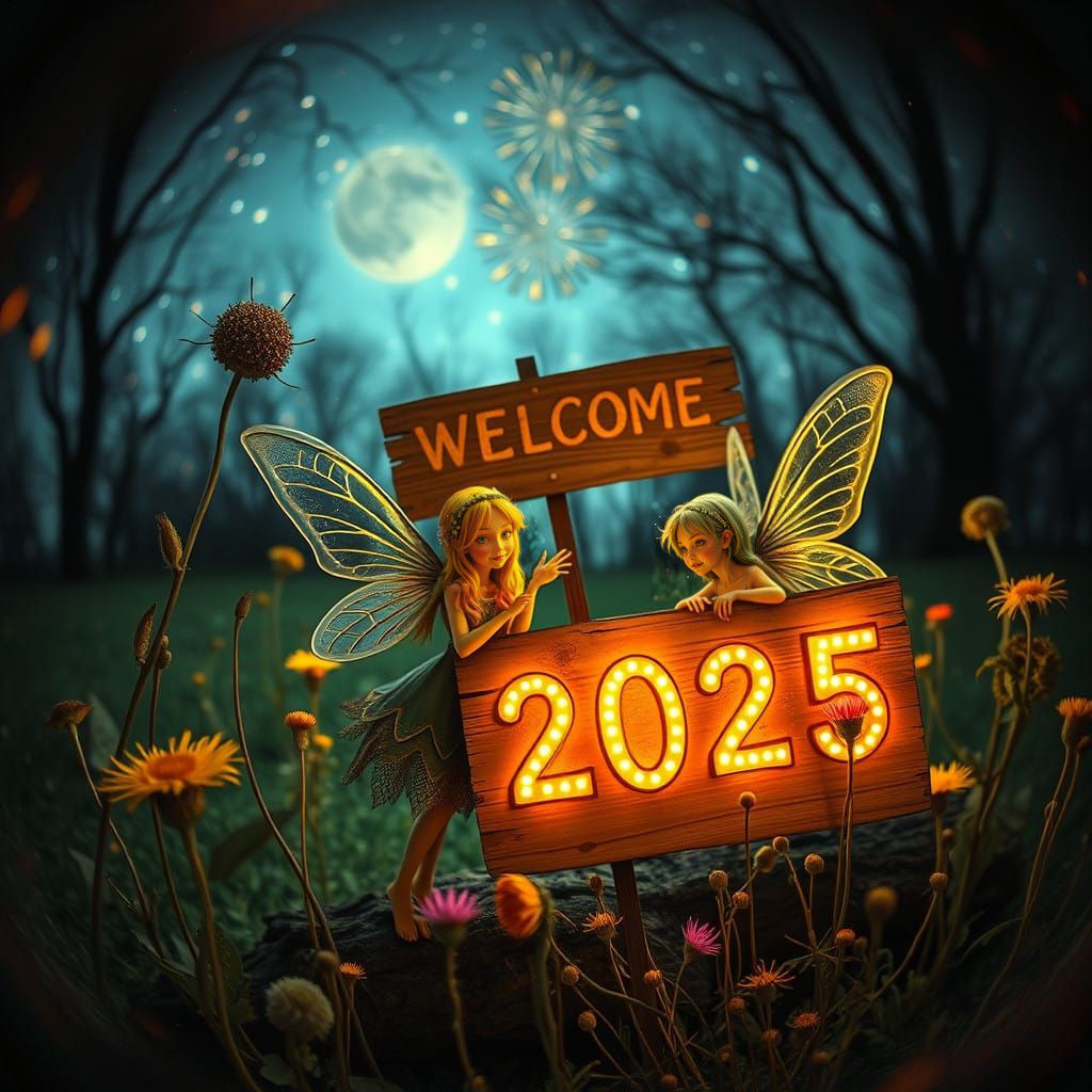 The Fairies welcome the new year 2025  by @Coding Teacher Muc