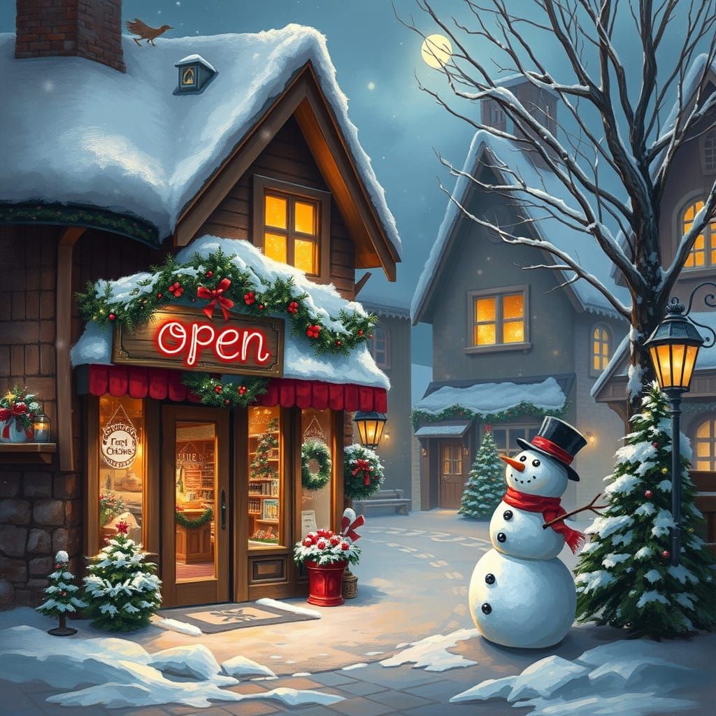 Christmas Village Storefront  by @St_Moses