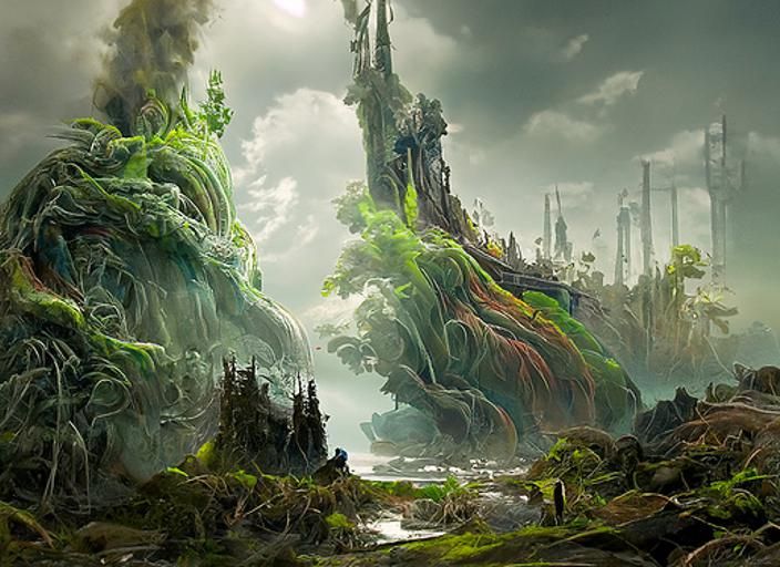 Radioactive Swamp - AI Generated Artwork - NightCafe Creator