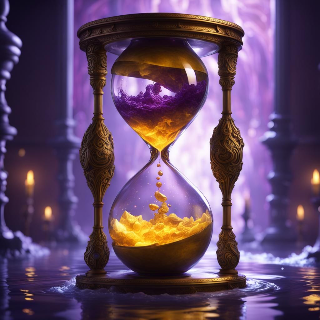 Hourglass Made of Water - AI Generated Artwork - NightCafe Creator