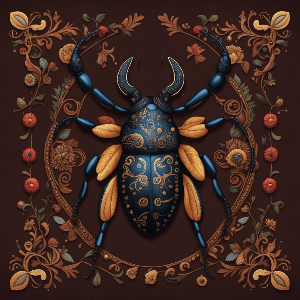 Fancy stag beetle - AI Generated Artwork - NightCafe Creator