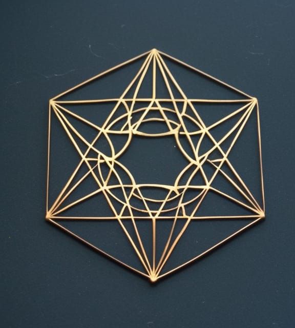 Sacred geometry made out of bronze