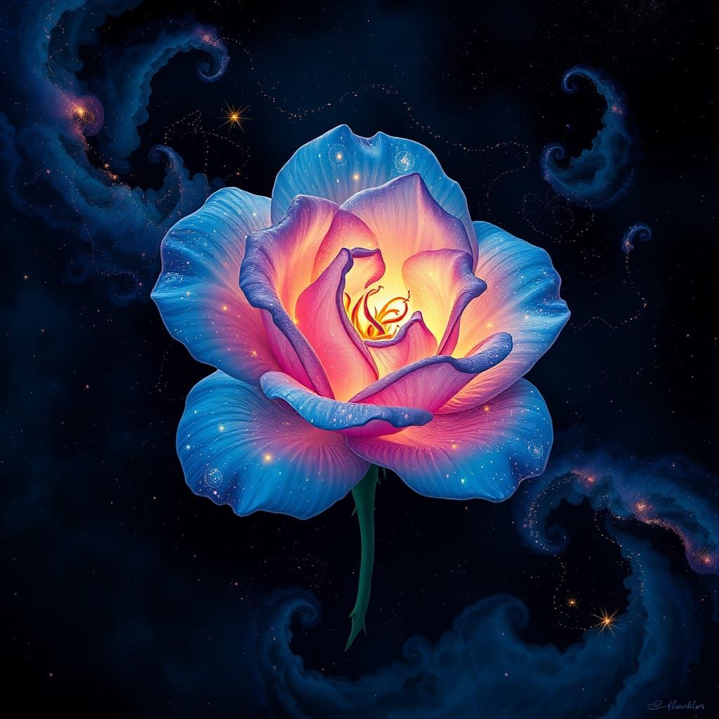 Galactic Wild Rose  by @Coriander Leaf