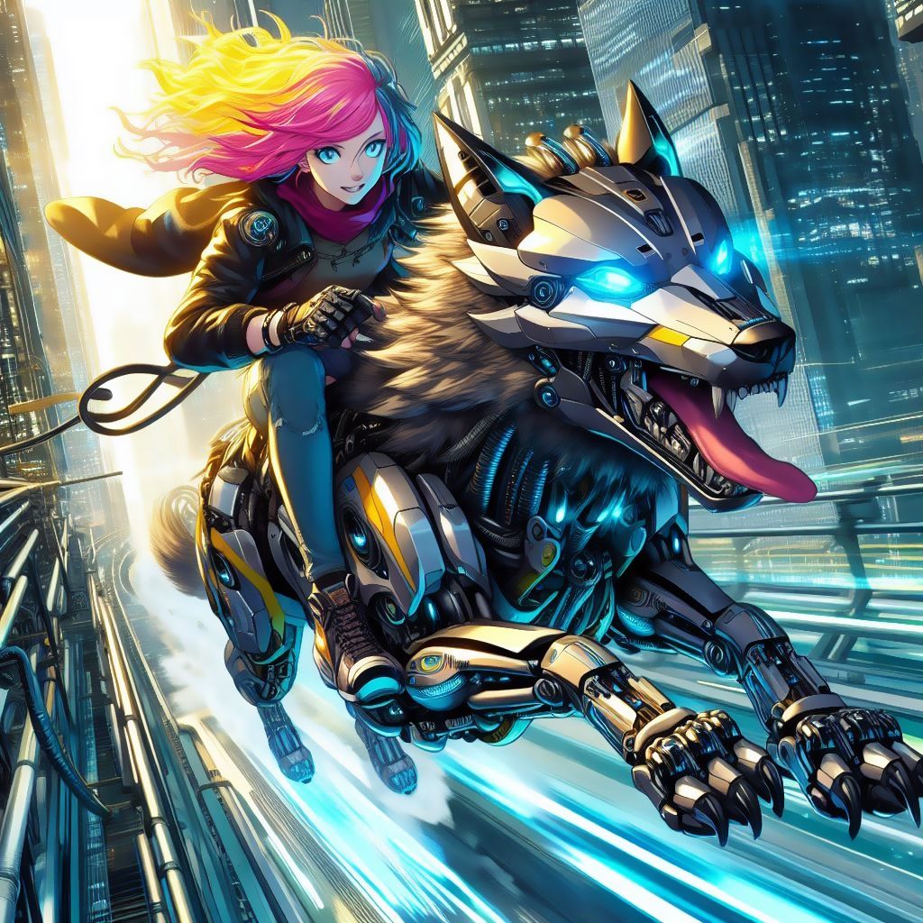 Mecha wolf rider