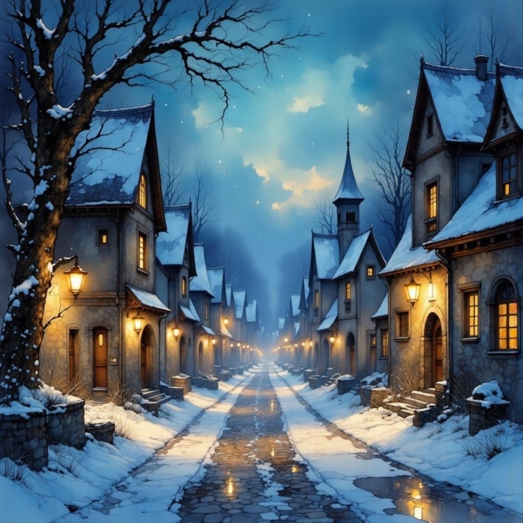 The old country winter