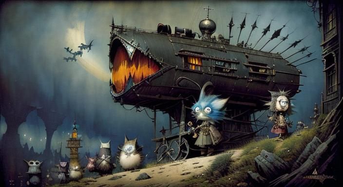 (Shout:1.5) epic (rock and roll) masterpiece (by Gris Grimly...