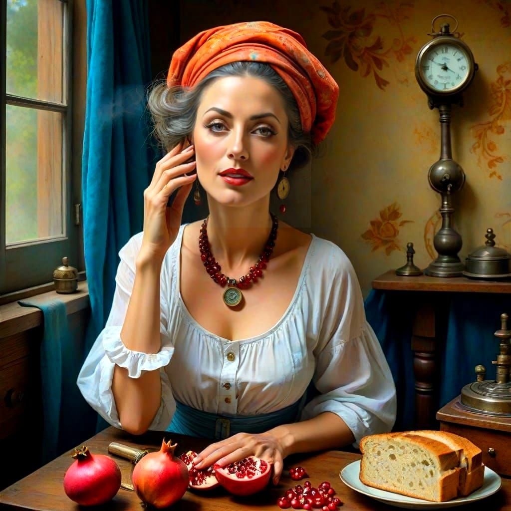 Ethereal Lady in Surreal Wonderland