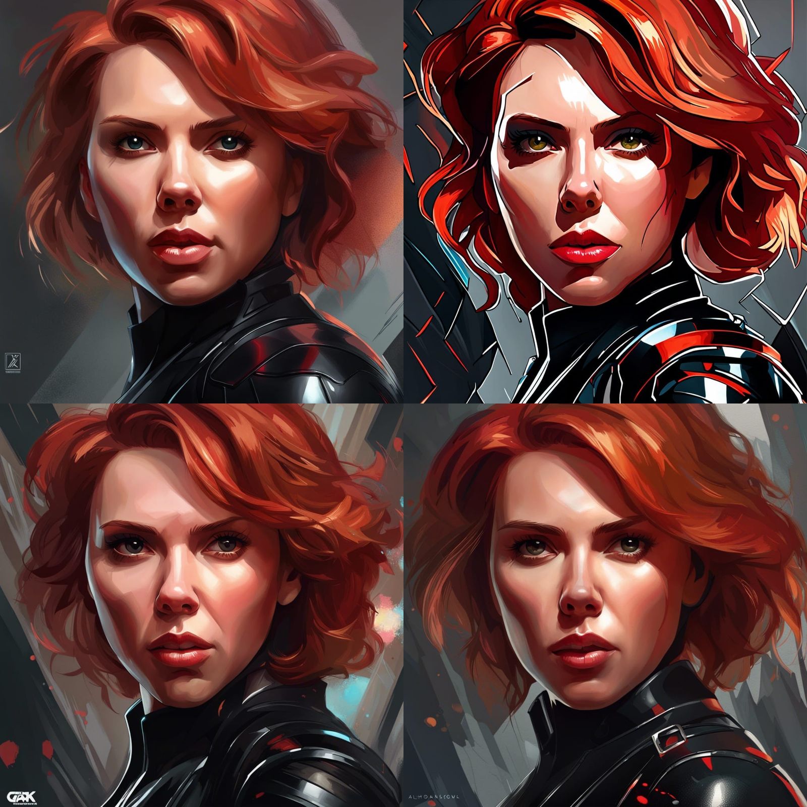 Scarlett Johansson as black Widow