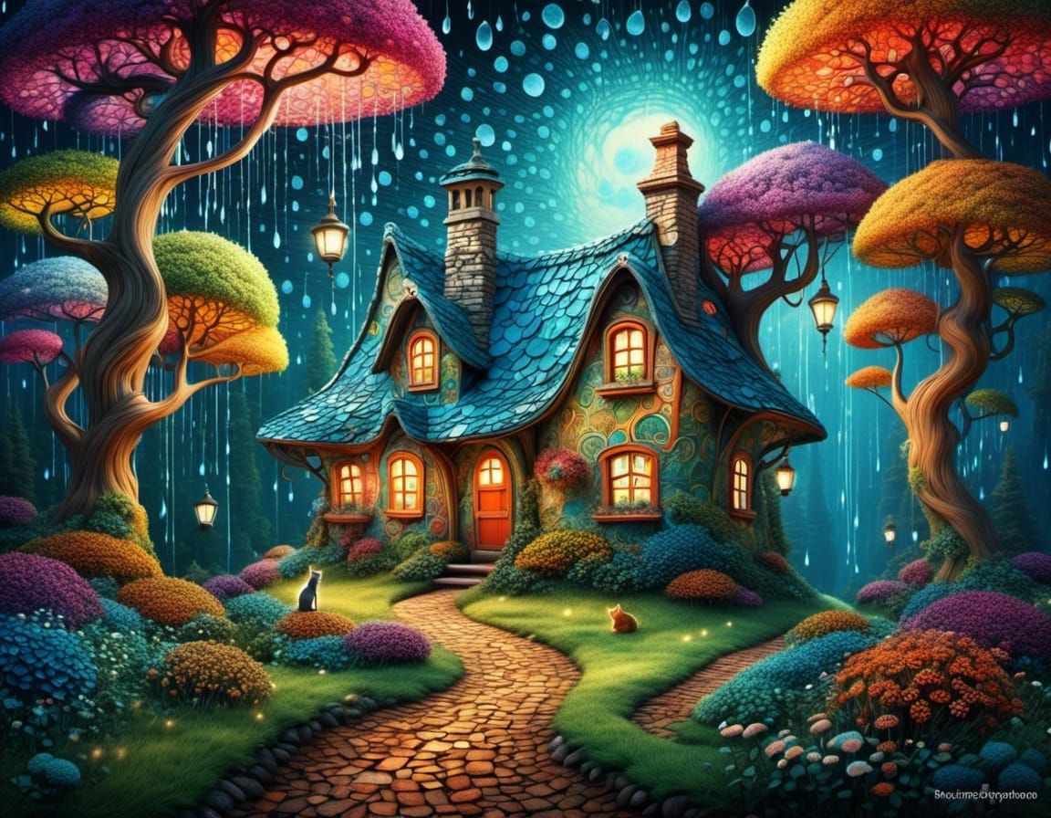 Rainy spring night