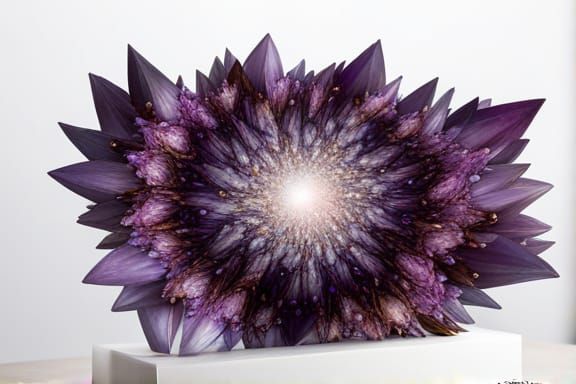 Galactic crystal burst sculpture 