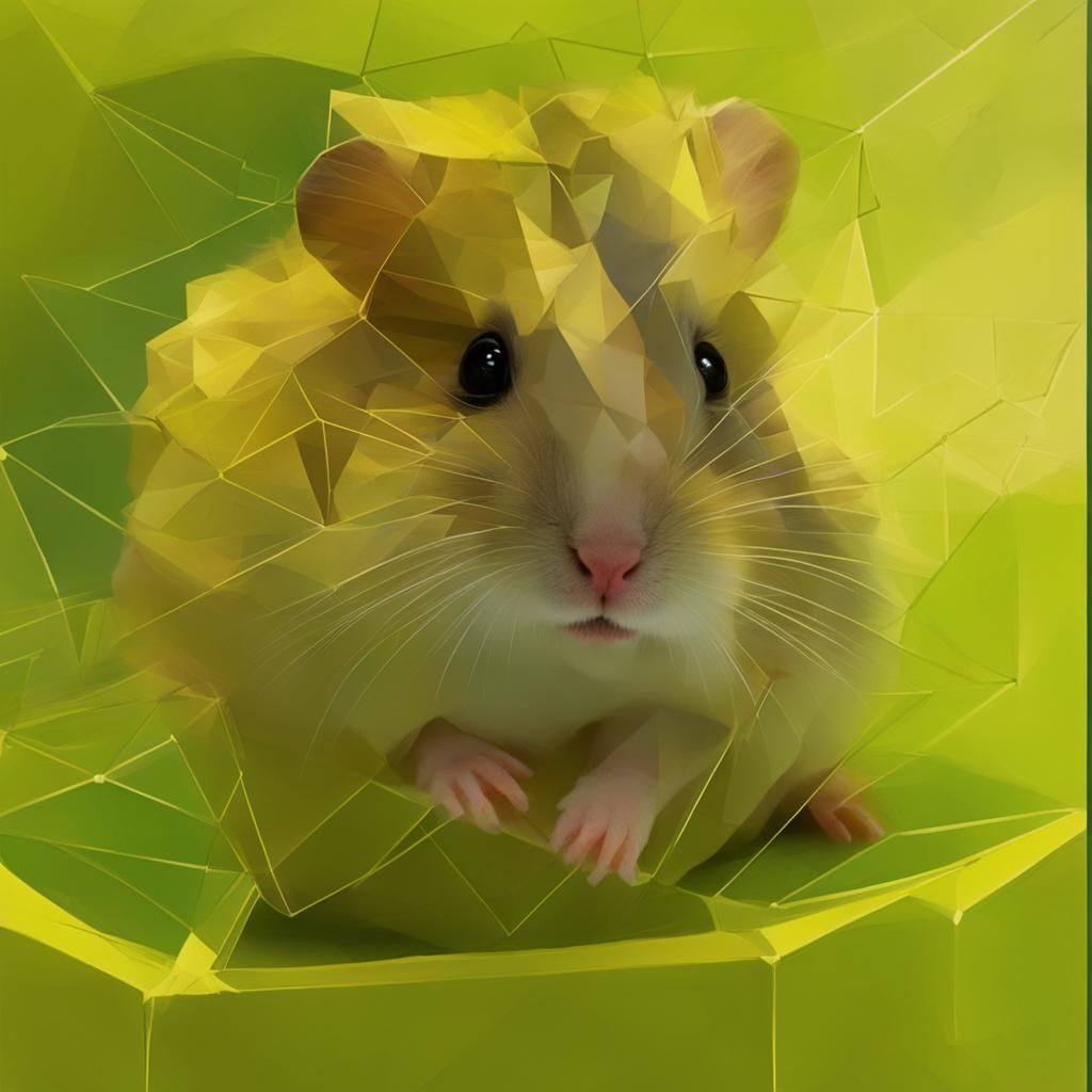  geometric Grey White hamster