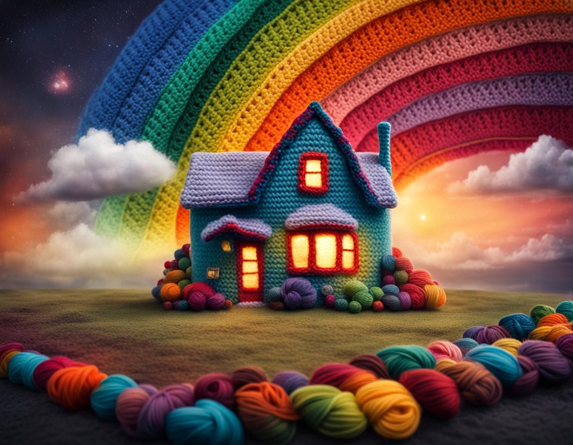 Rainbow Paradise AI Generated Artwork NightCafe Creator