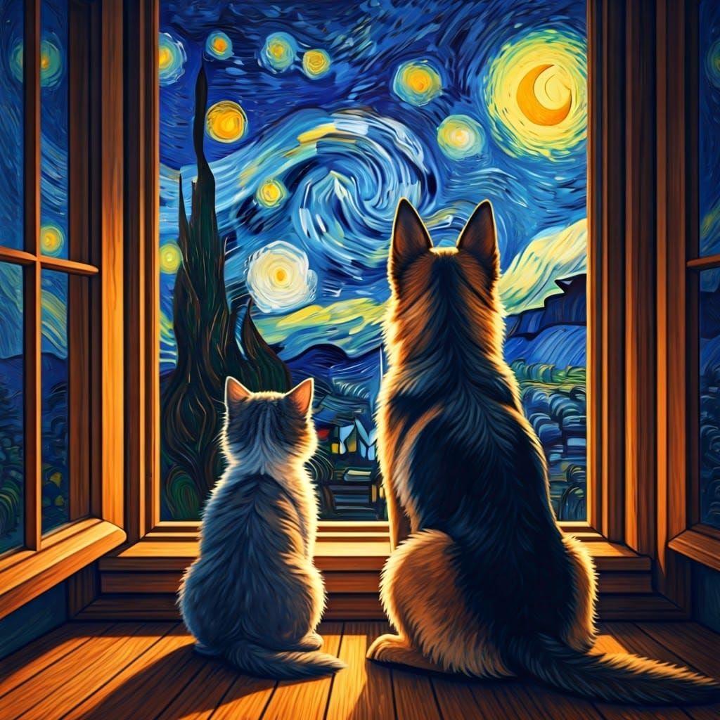Furry Stargazers  by @dinsat