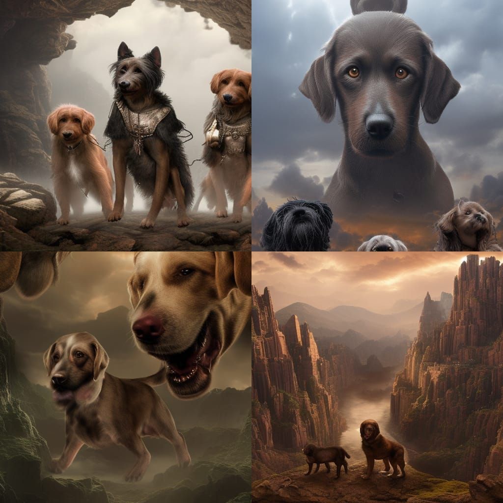 Giant 3 headed dog