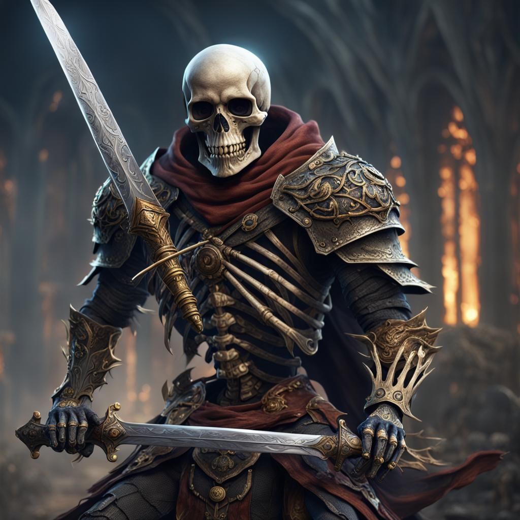Skeleton Warrior with a sword,