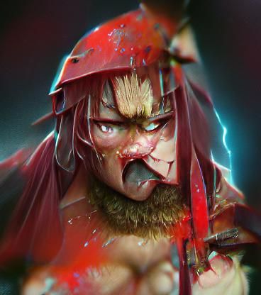 Bloody berserker trending on Artstation