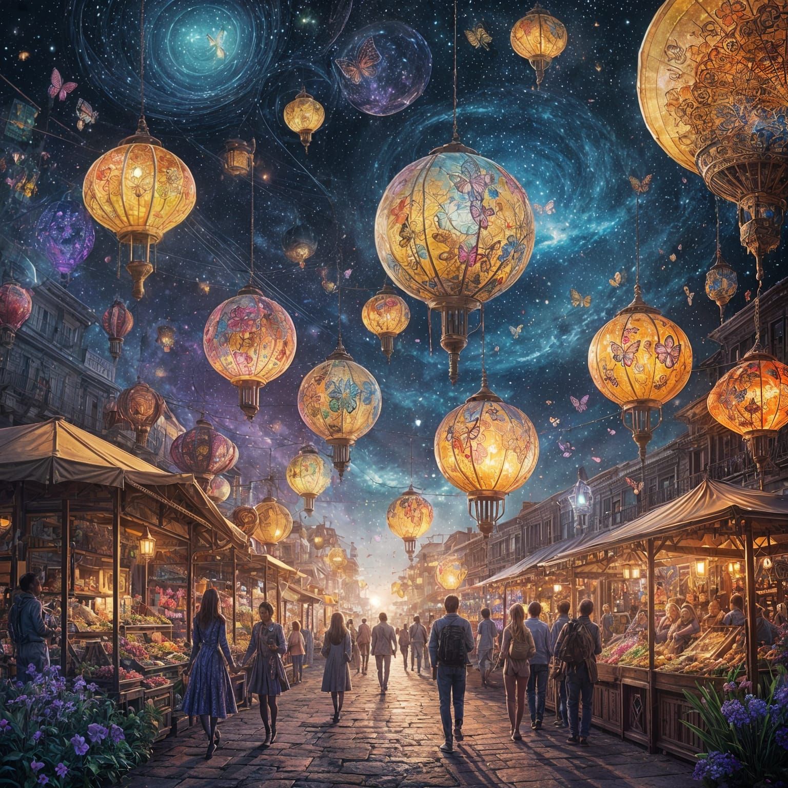 By Andrea Couch and Denis Chernov: Double exposure, double exposure!! Front view :: A beautiful galaxyCrowds ...  by @Schoor